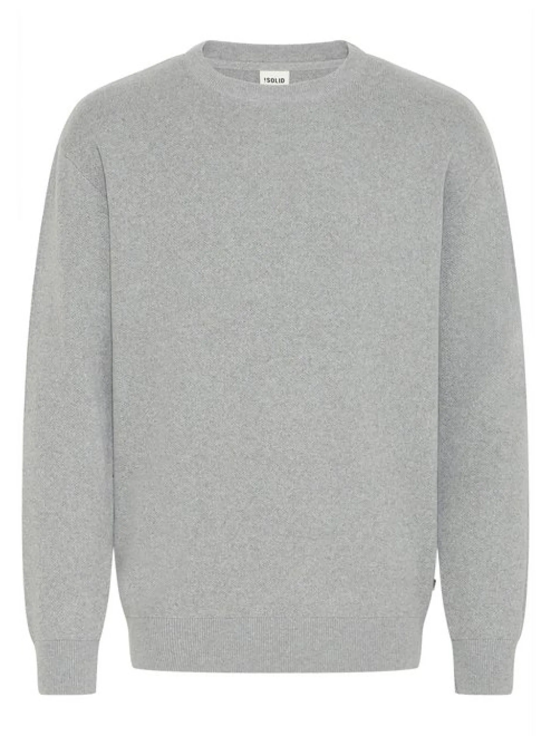 Solid Herren Strickpullover - SDFinnetado in grau
