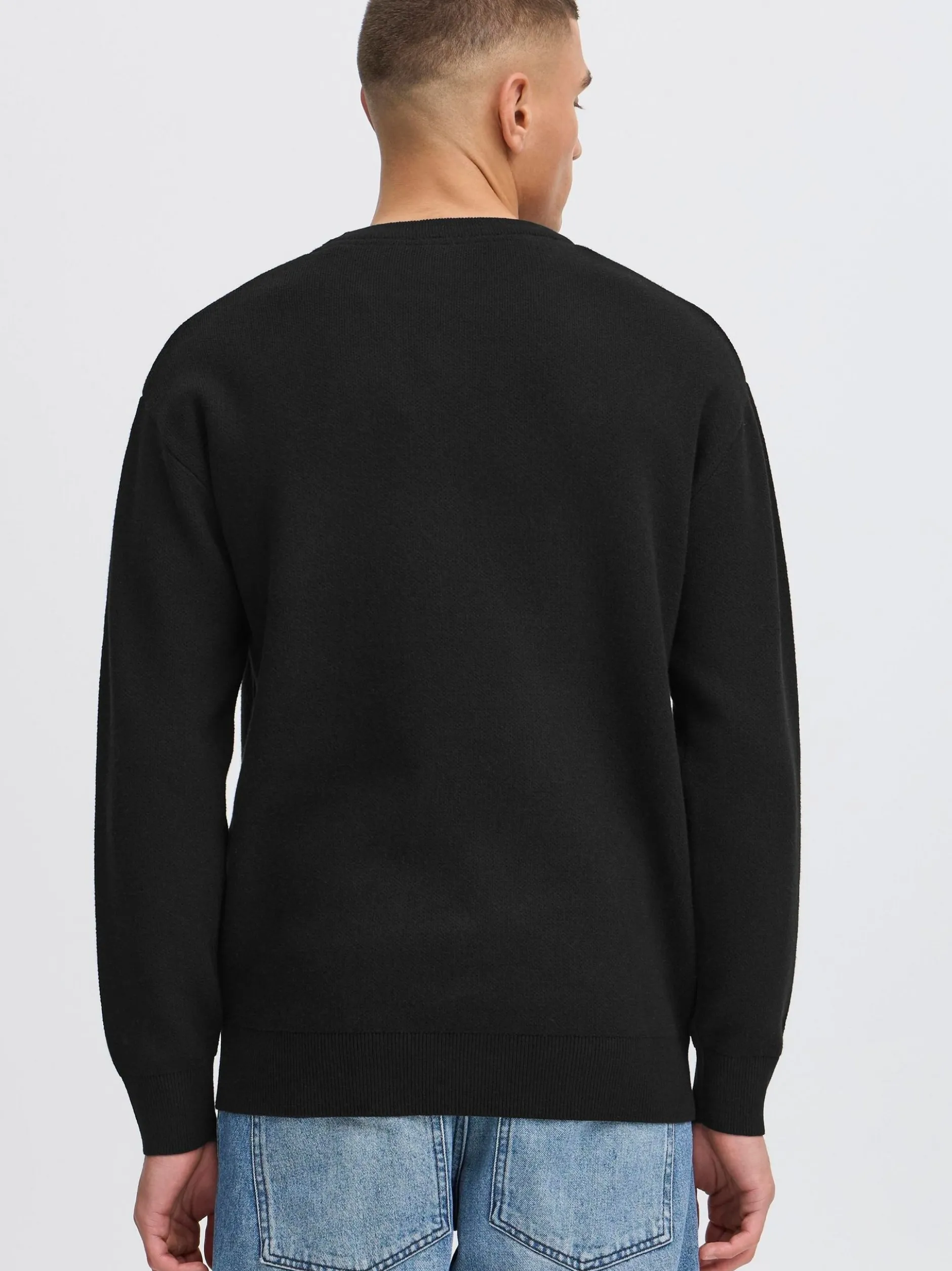 Solid Herren Strickpullover - SDFinnetado in schwarz