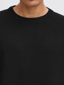 Solid Herren Strickpullover - SDFinnetado in schwarz