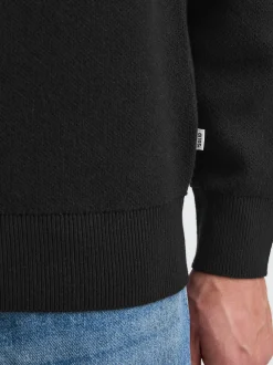 Solid Herren Strickpullover - SDFinnetado in schwarz