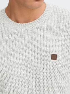 Solid Herren Strickpullover - SDRicky in hellgrau