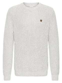 Solid Herren Strickpullover - SDRicky in hellgrau