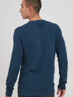 Solid Herren Strickpullover - SDNicholas in blau