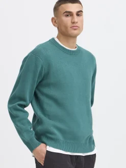 Solid Herren Strickpullover - SDRyker in grün