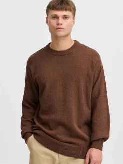 Solid Herren Strickpullover - SDIke in braun