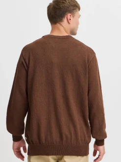 Solid Herren Strickpullover - SDIke in braun