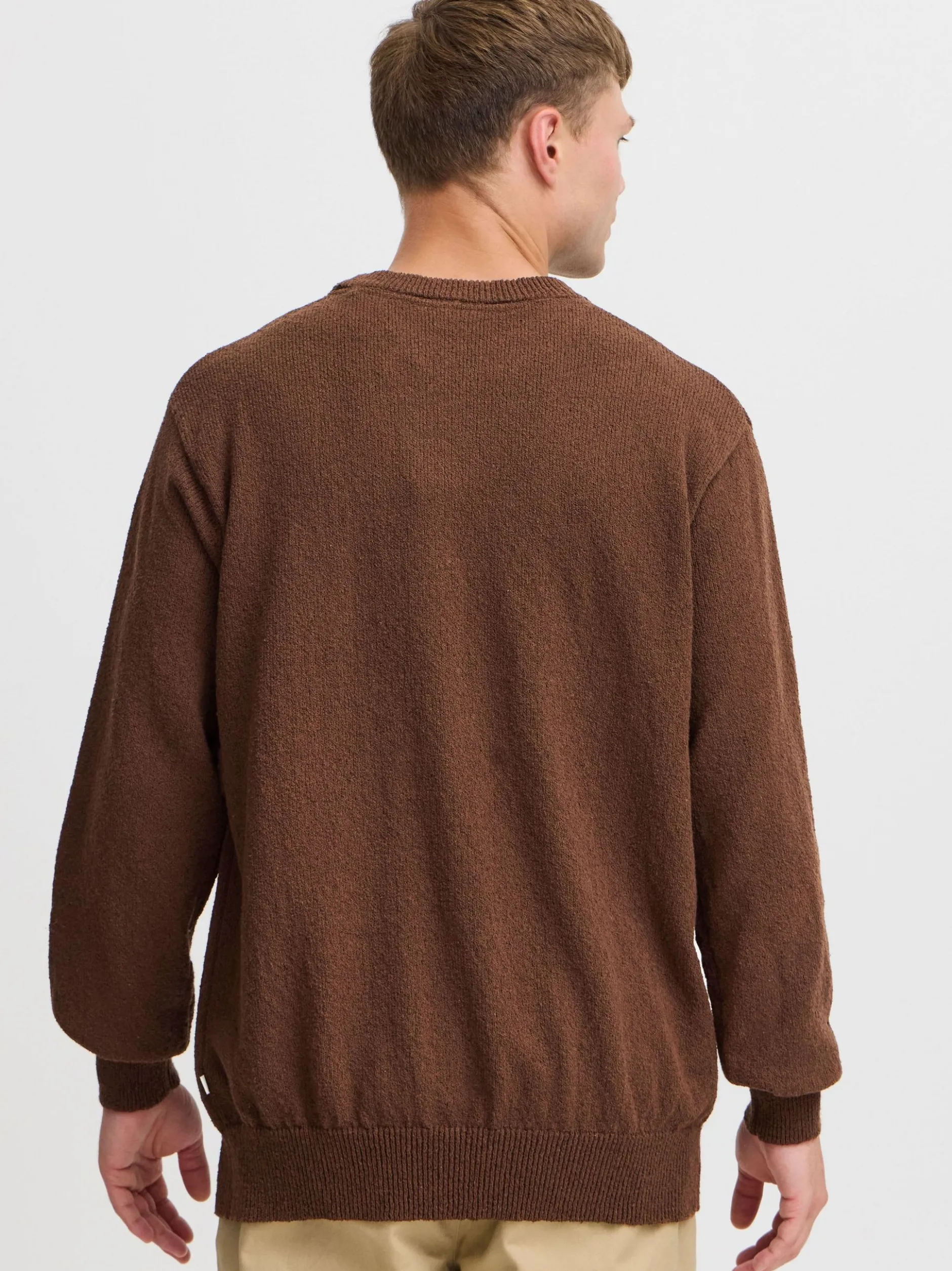Solid Herren Strickpullover - SDIke in braun