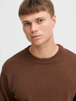 Solid Herren Strickpullover - SDIke in braun