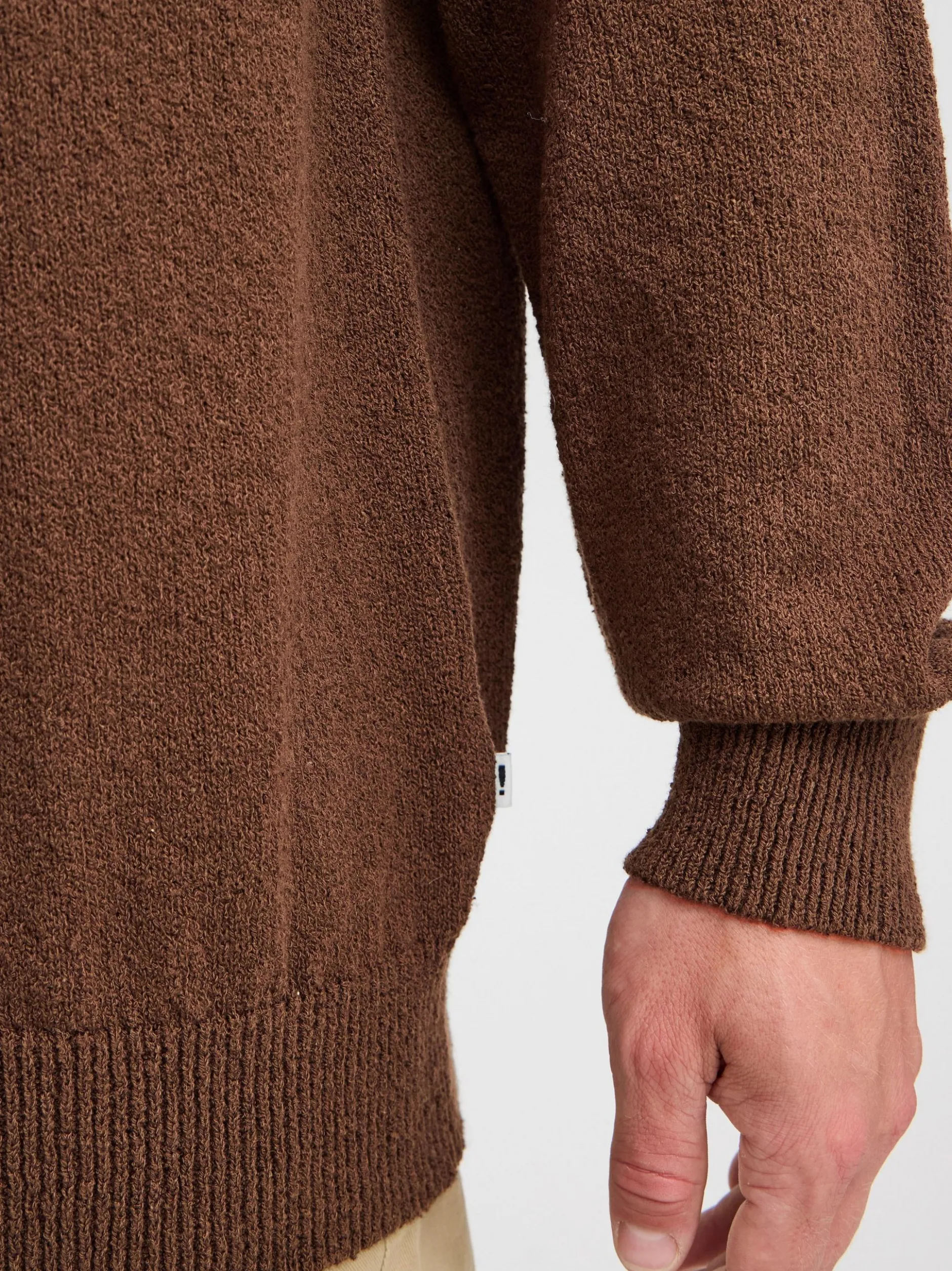 Solid Herren Strickpullover - SDIke in braun