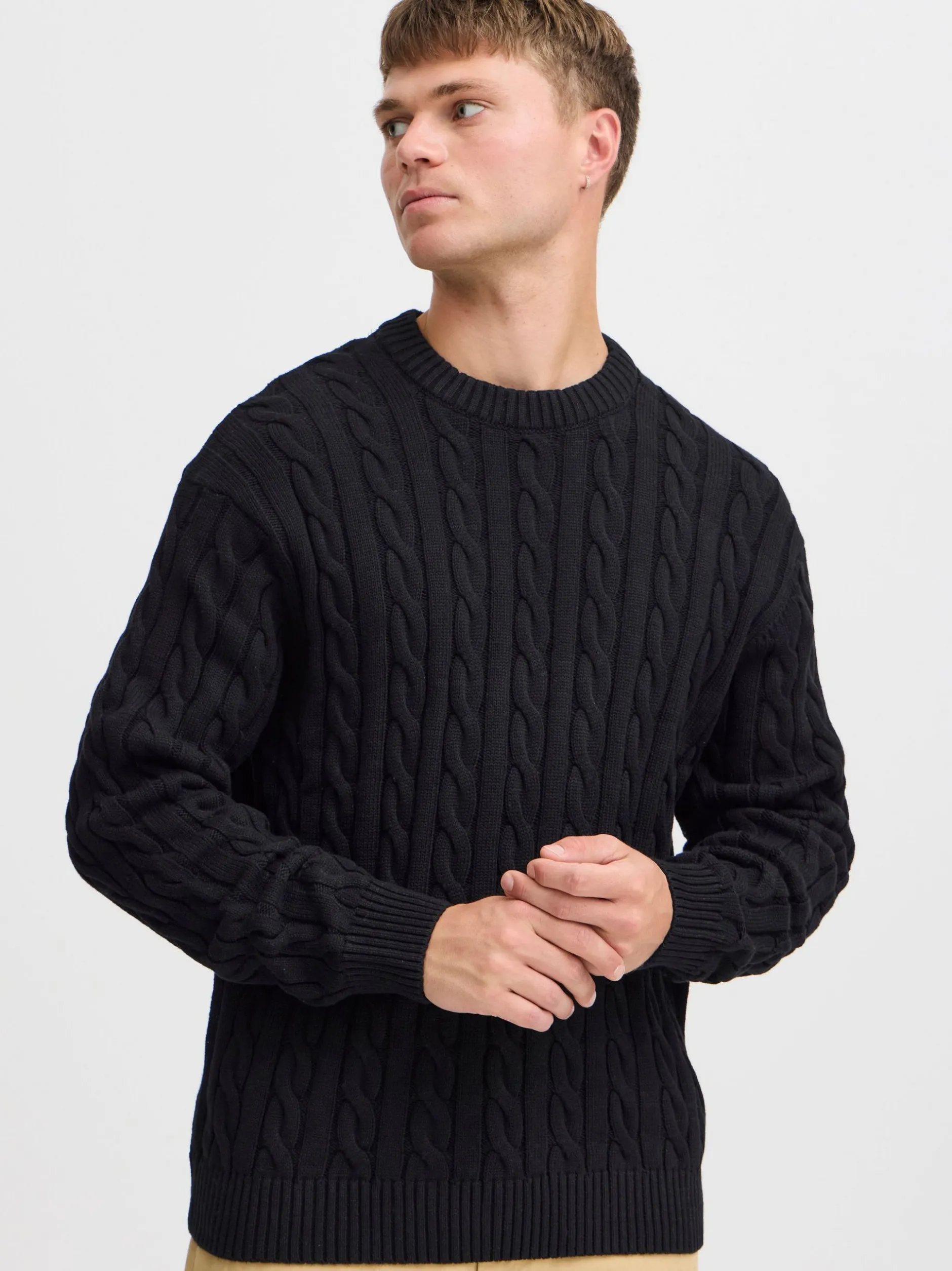 Solid Herren Strickpullover - SDMalcolm in schwarz