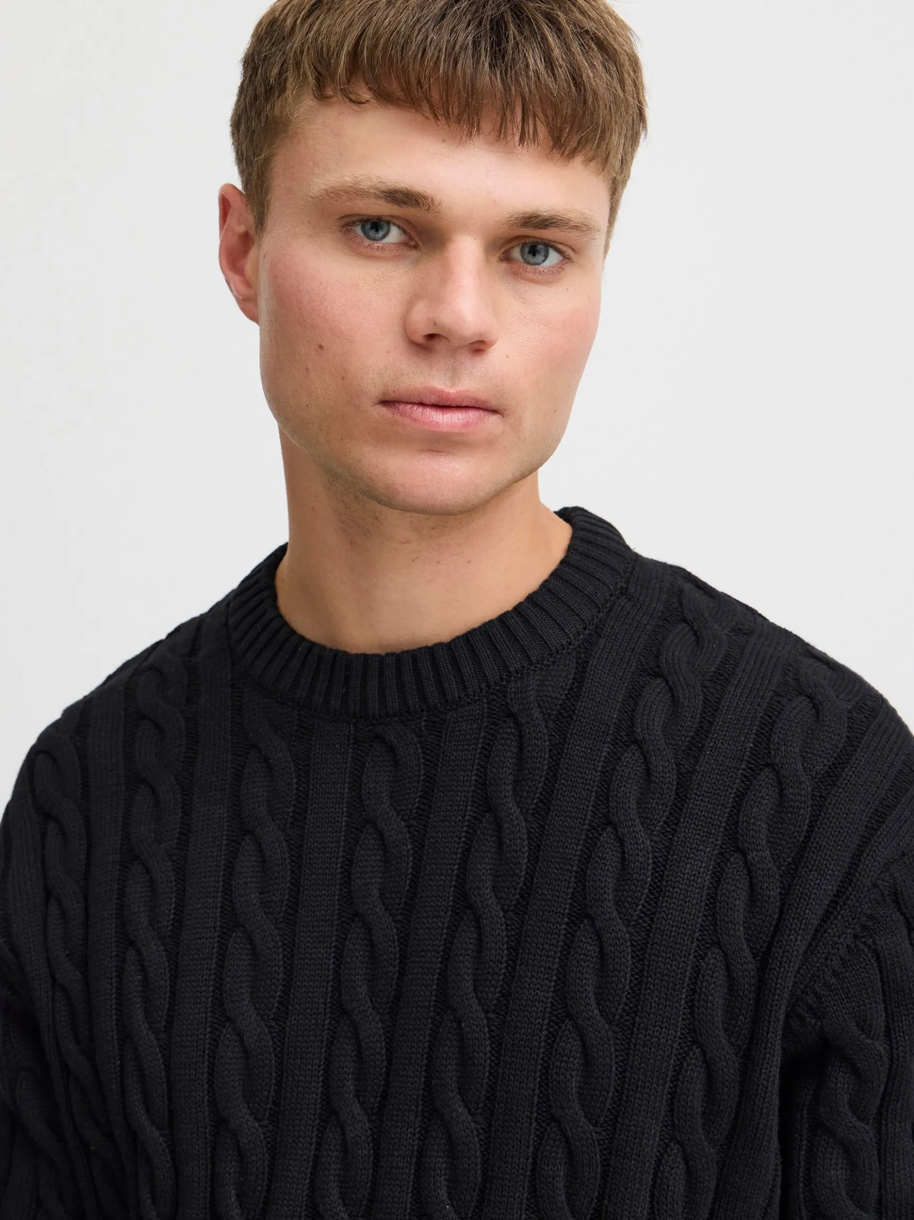 Solid Herren Strickpullover - SDMalcolm in schwarz