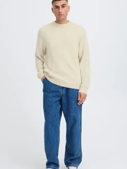 Solid Herren Strickpullover - SDHamdani in beige
