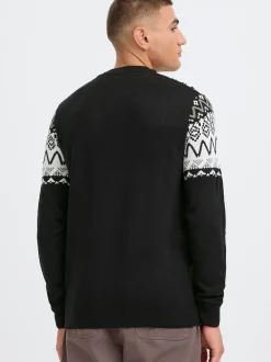 Solid Herren Strickpullover - SDEllis in schwarz