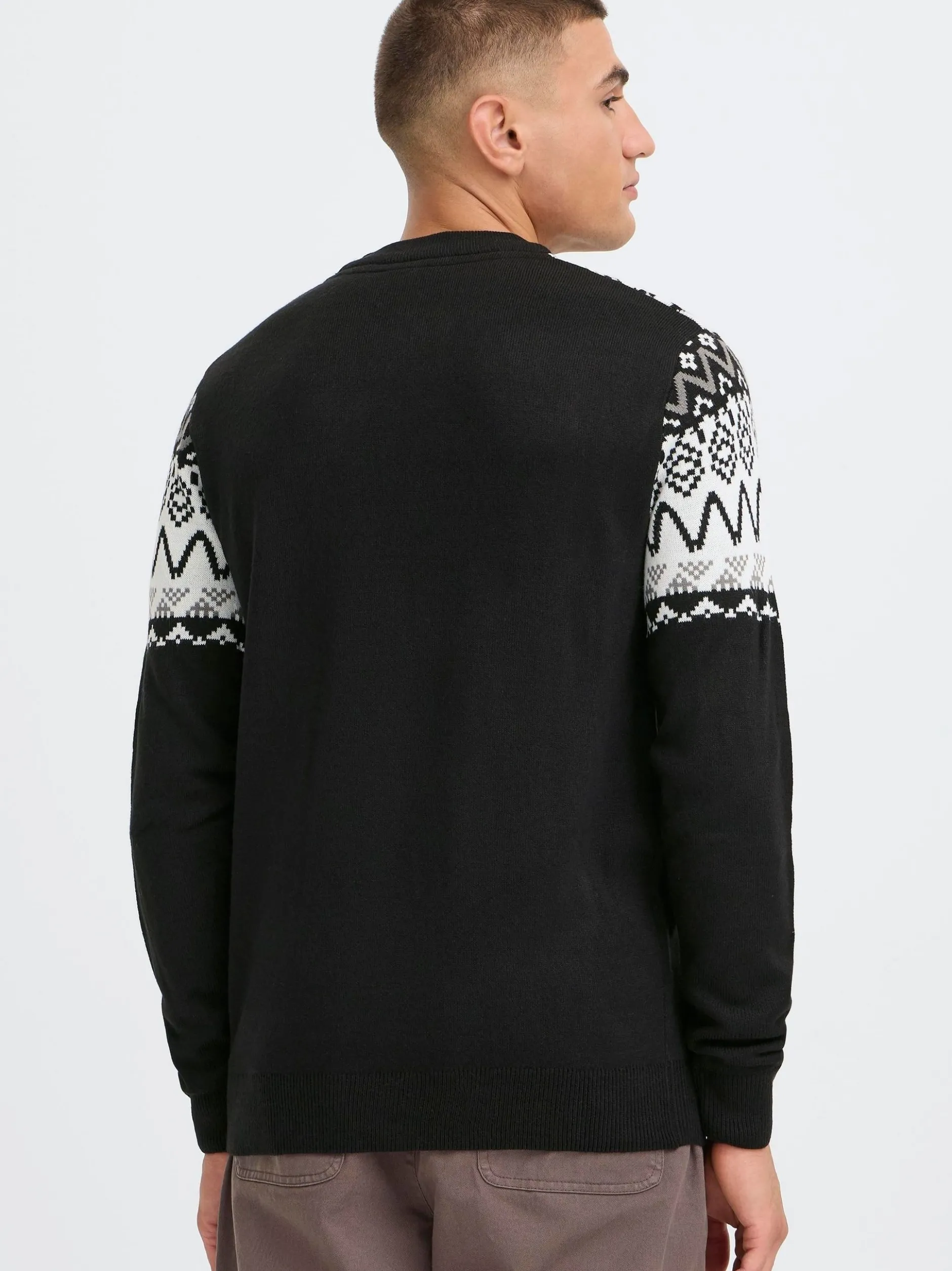 Solid Herren Strickpullover - SDEllis in schwarz
