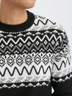 Solid Herren Strickpullover - SDEllis in schwarz