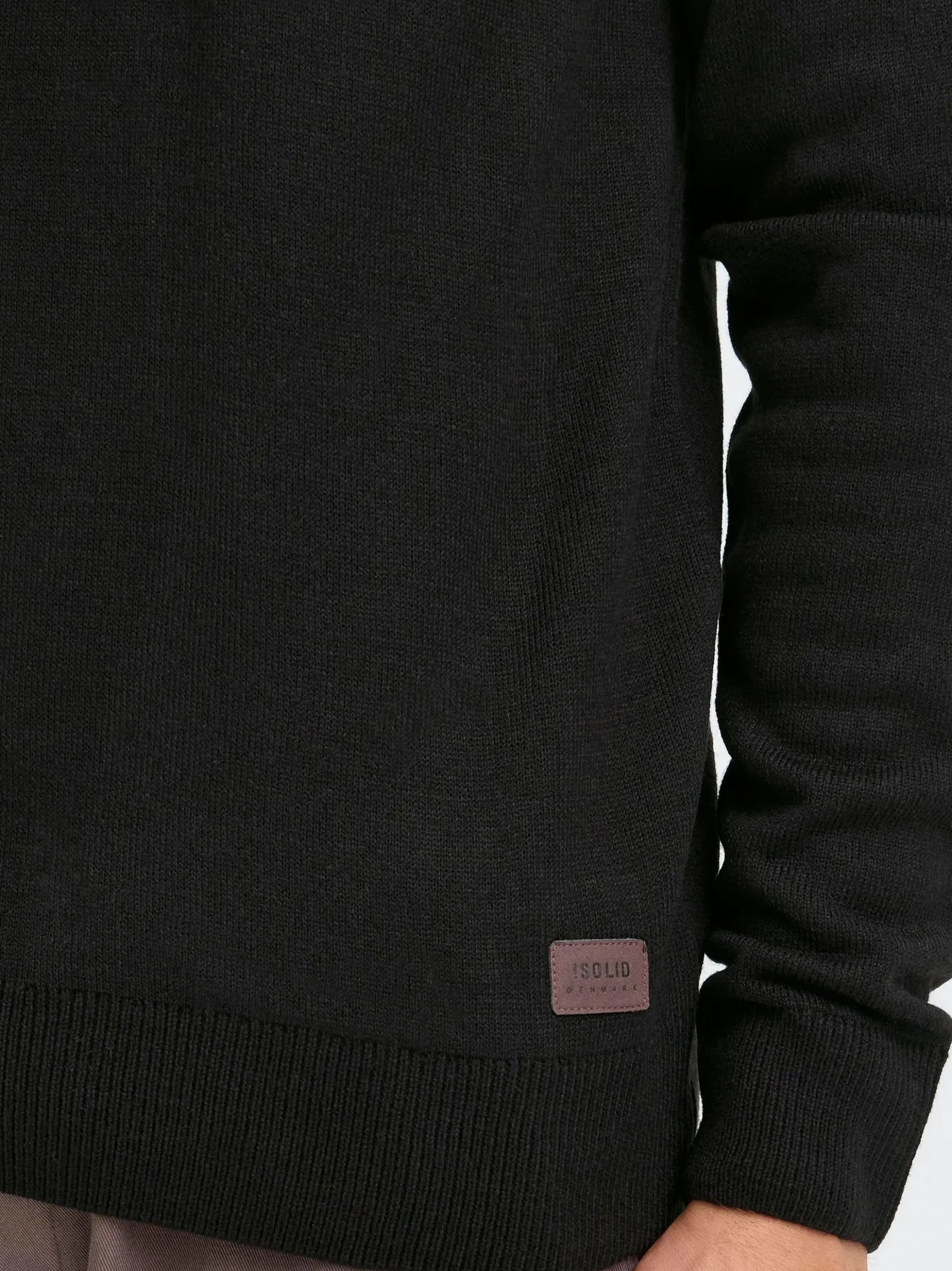 Solid Herren Strickpullover - SDEllis in schwarz