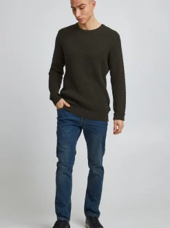Solid Herren Strickpullover - SDClive in grün