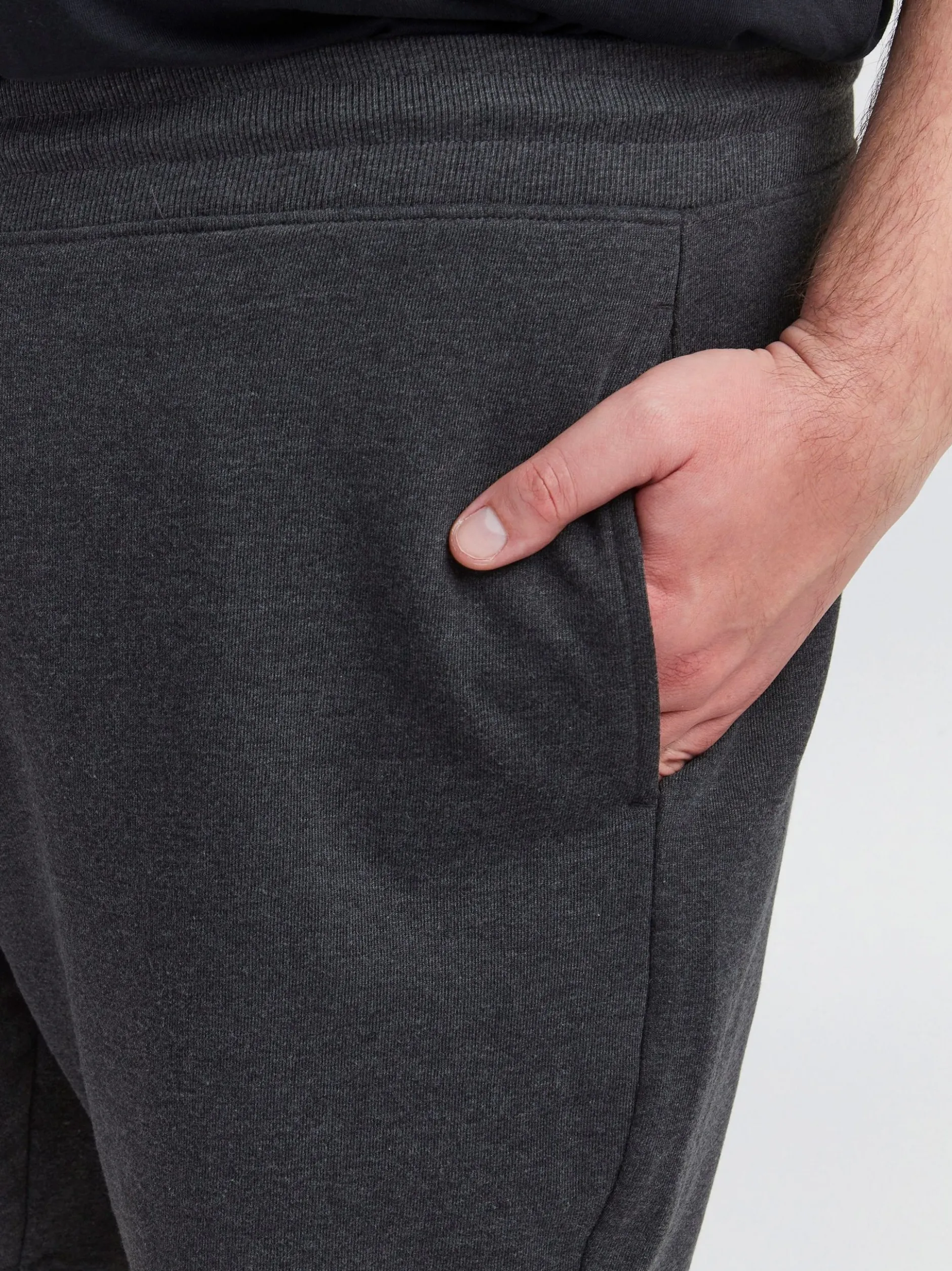 Solid Herren Sweatshorts - SDTamp Big & Tall in grau