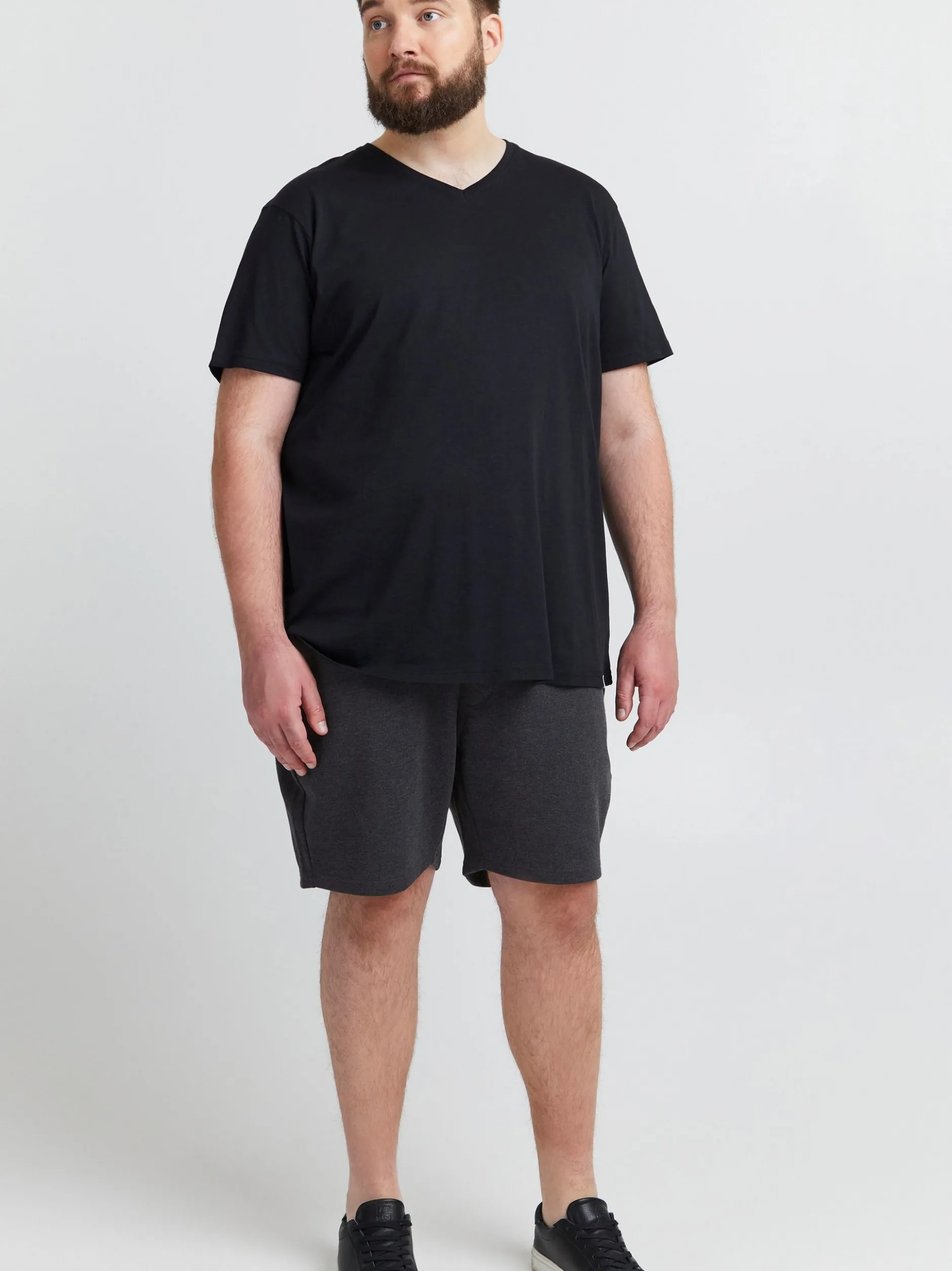 Solid Herren Sweatshorts - SDTamp Big & Tall in grau