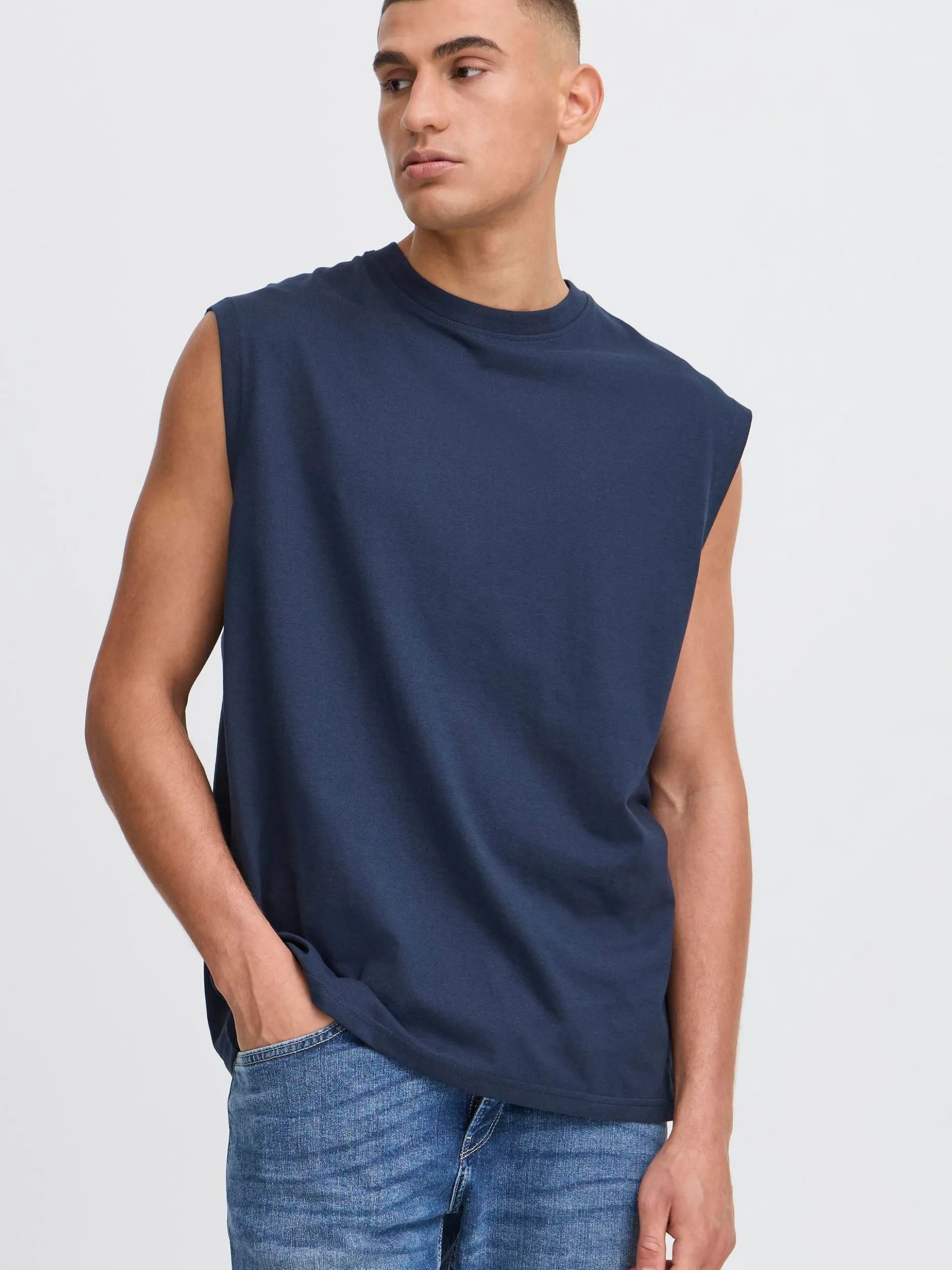 Solid Herren Tanktop - SDBilo in blau