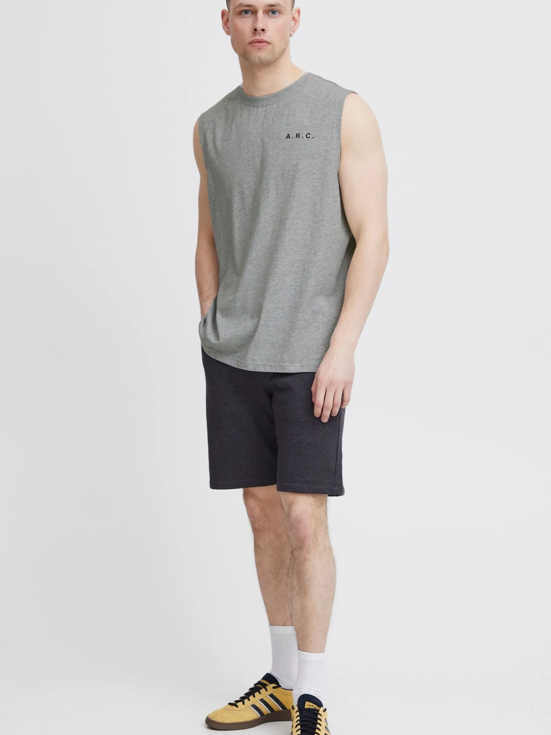 Solid Herren Tank-Top - SDElamdro in hellgrau