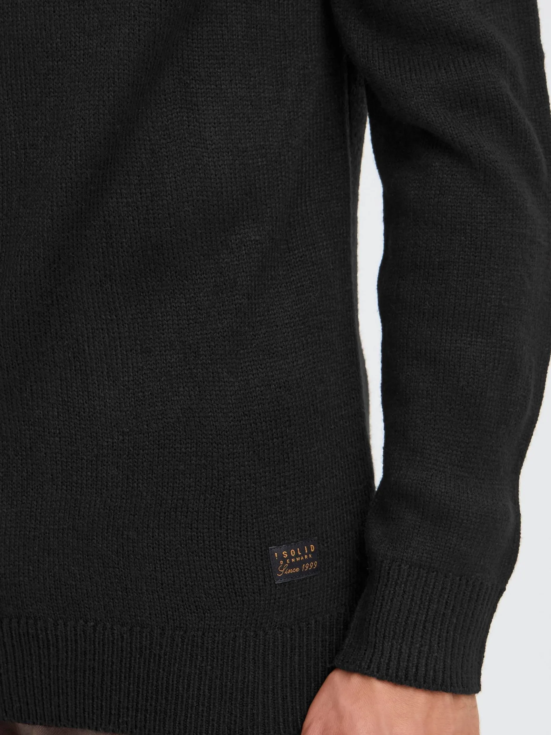 Solid Herren Troyer - SDBatik in schwarz