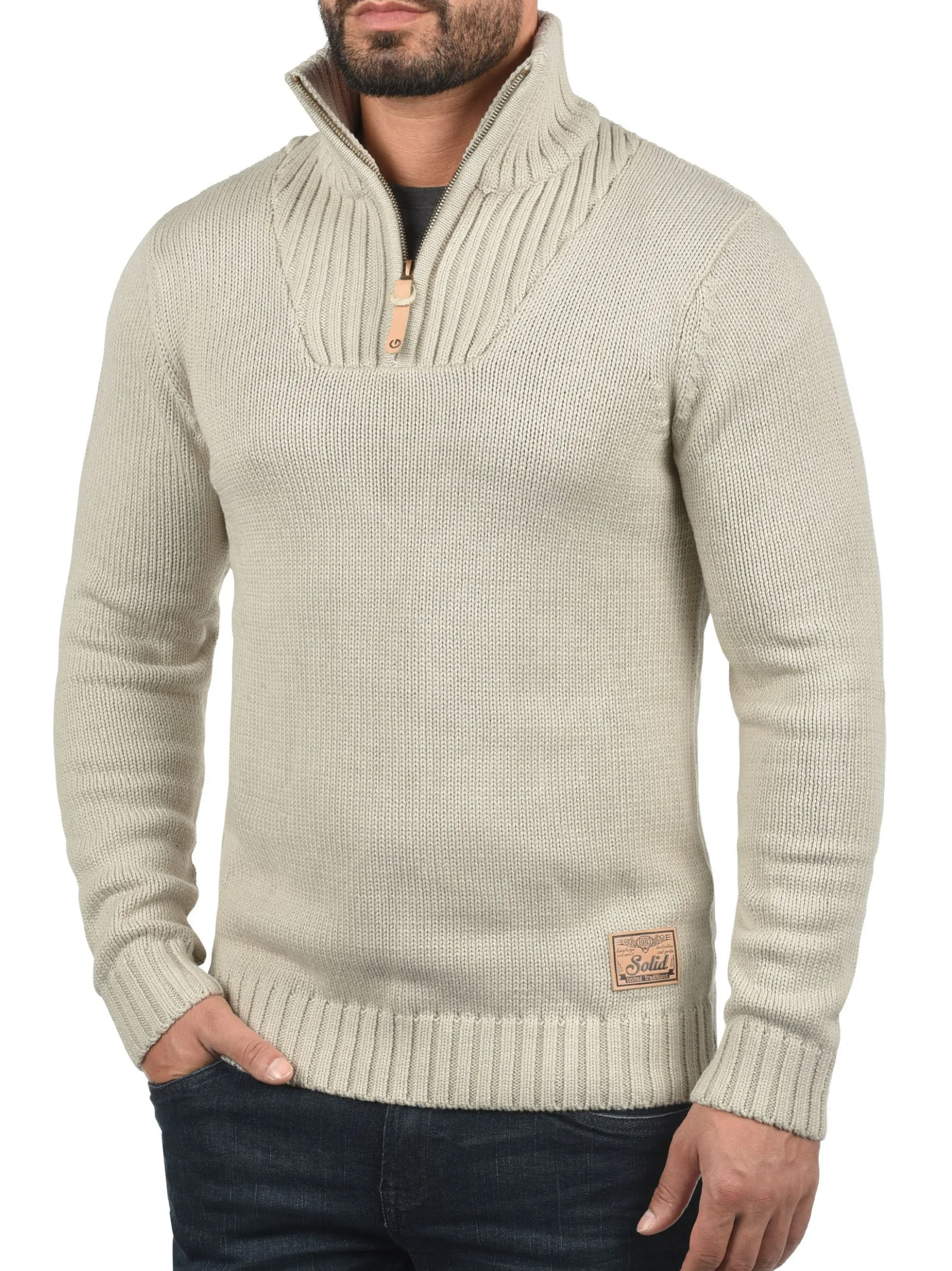 Solid Herren Troyer - SDPetro in beige