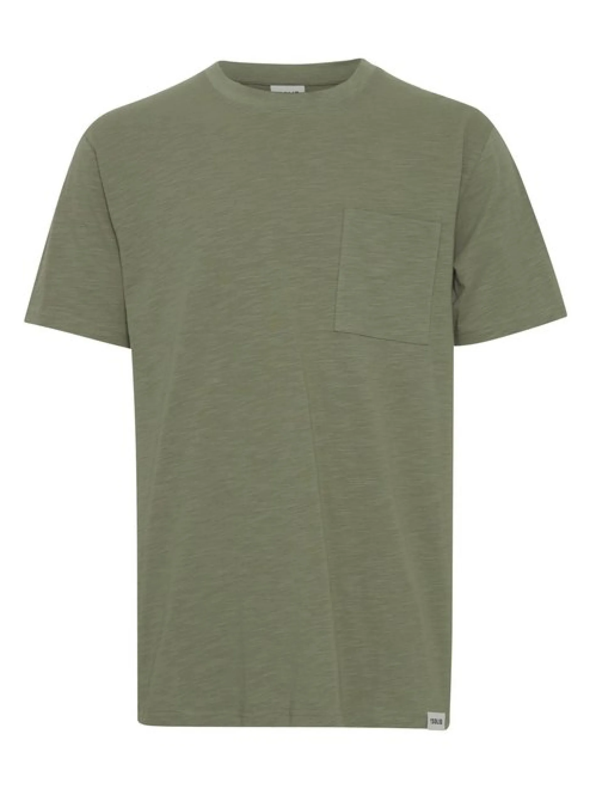 Solid Herren T-Shirt in grün - Ausschnitt: Rundhals