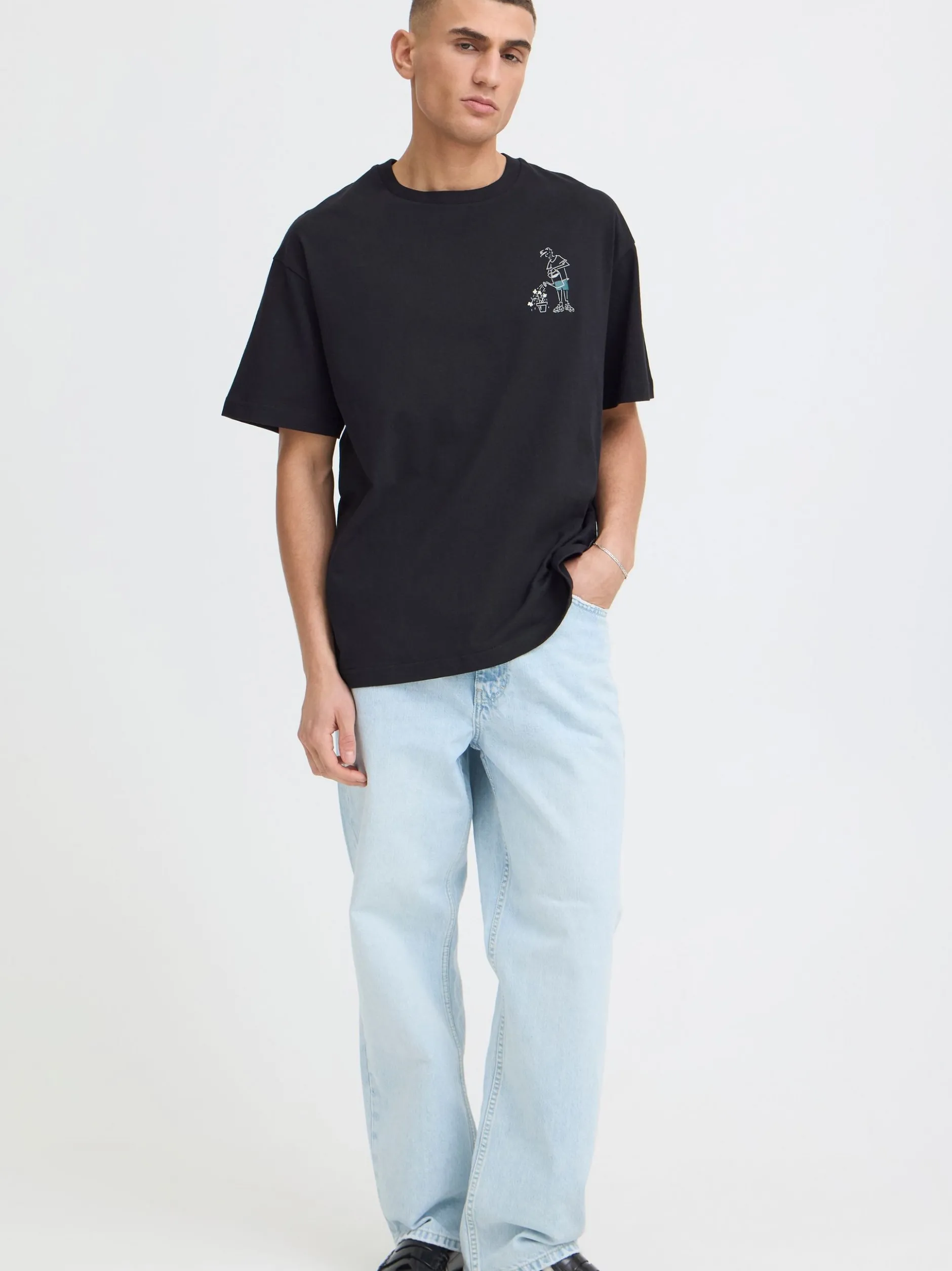 Solid Herren T-Shirt - SDIgor in schwarz