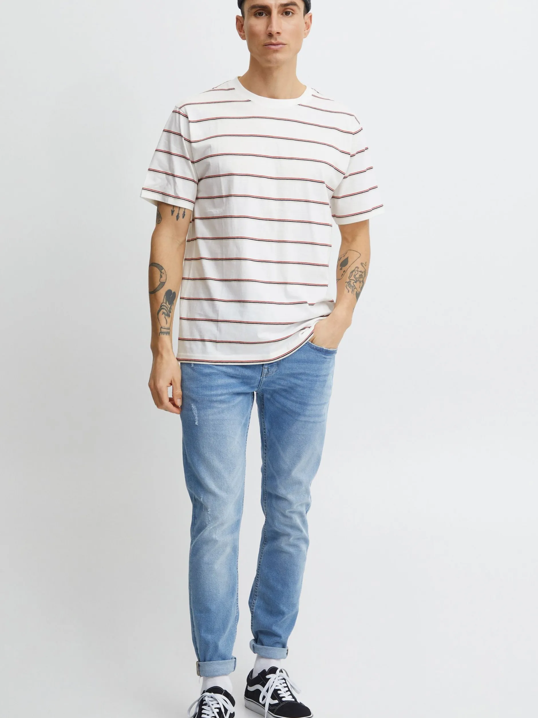 Solid Herren T-Shirt - SDJoel in weiß