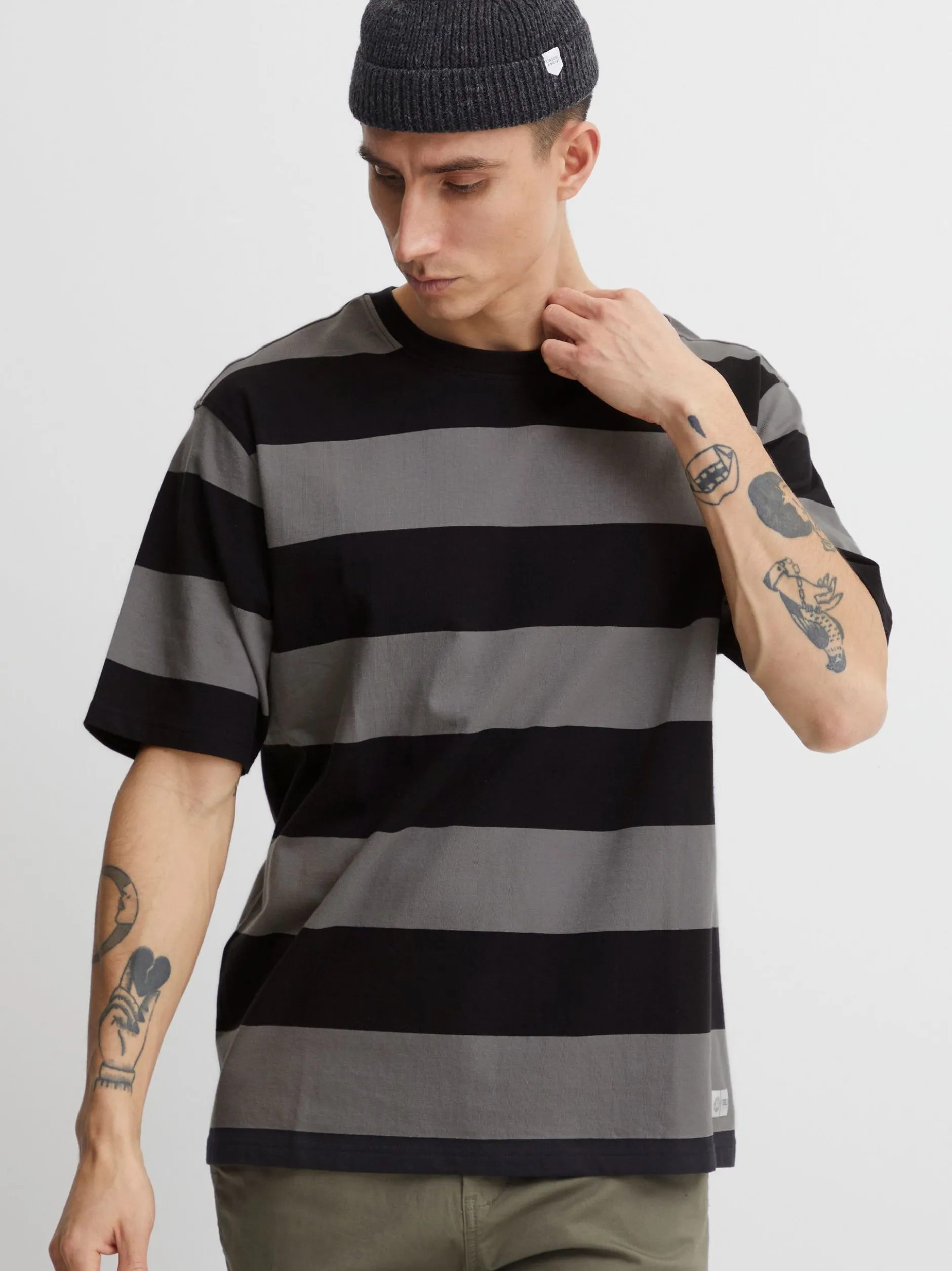 Solid Herren T-Shirt - SDJoey in schwarz