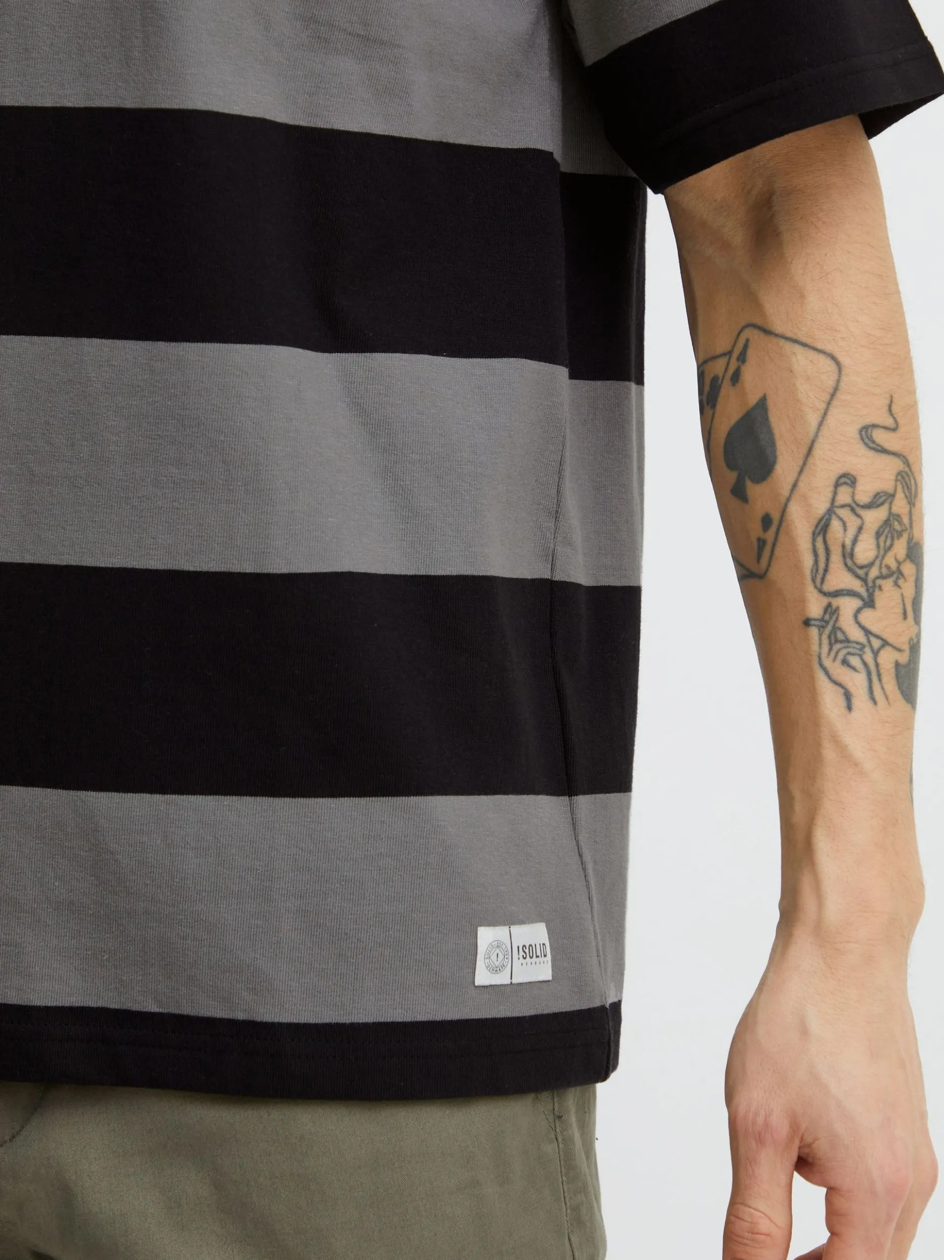 Solid Herren T-Shirt - SDJoey in schwarz