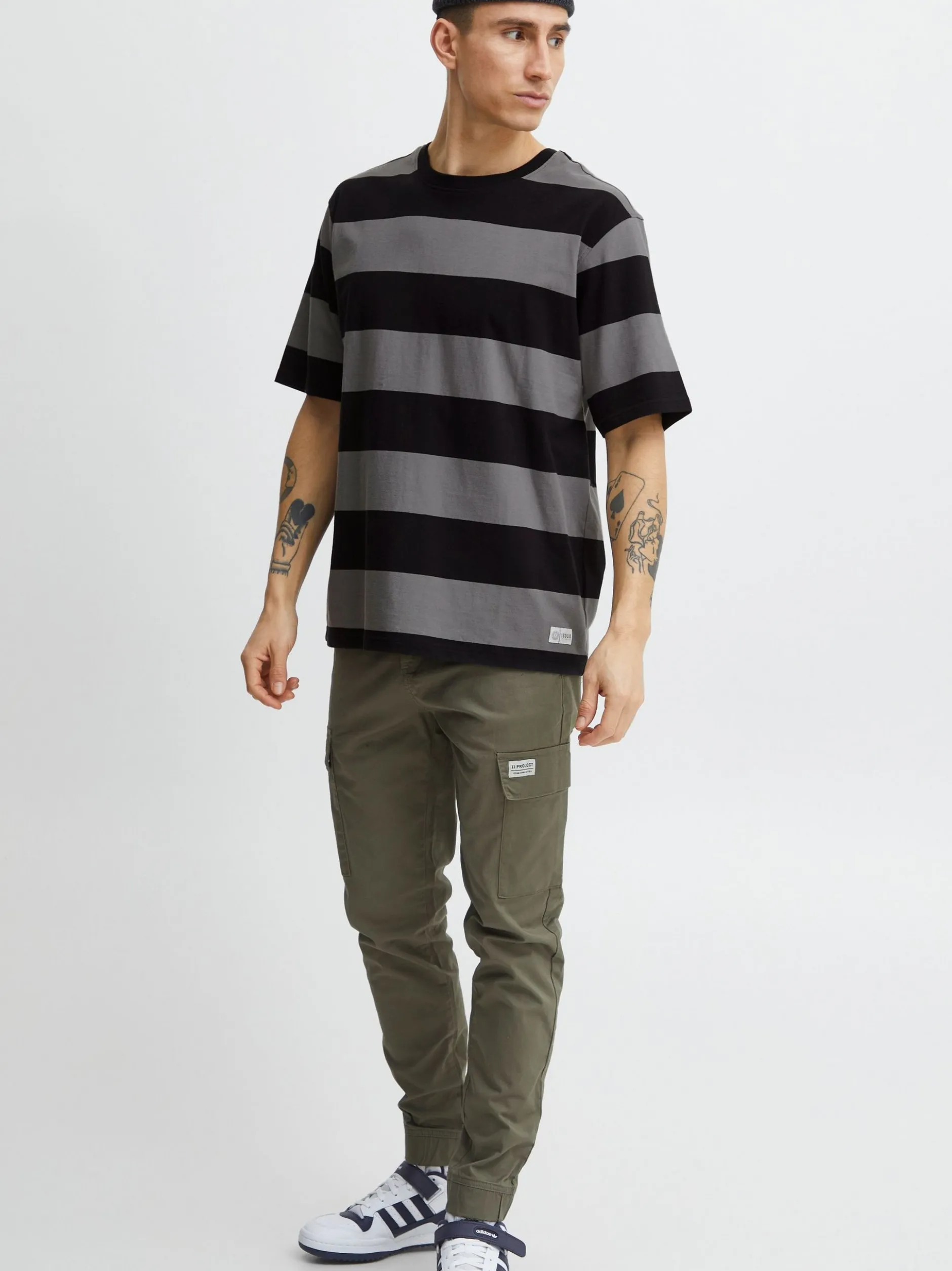 Solid Herren T-Shirt - SDJoey in schwarz