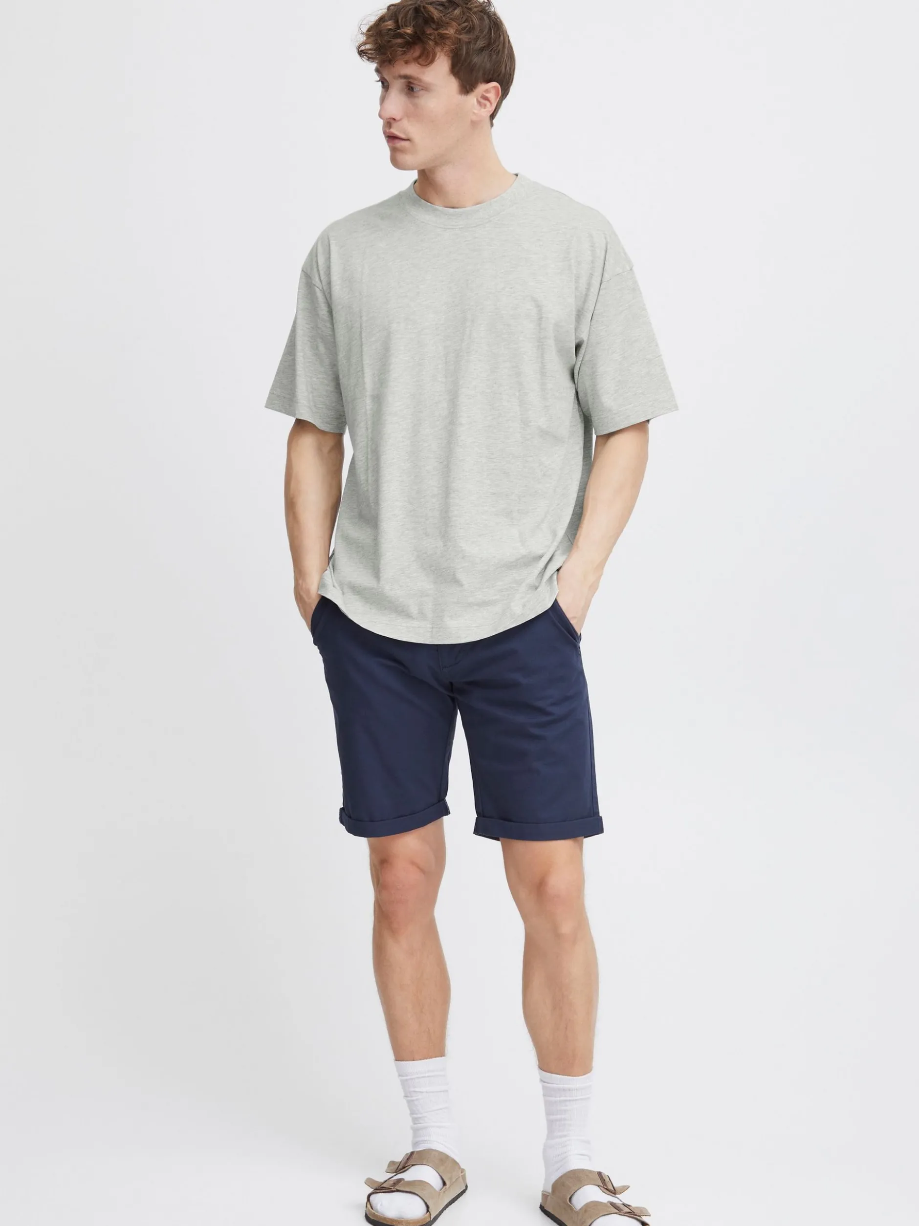 Solid Herren T-Shirt - SDMalle 2er-Pack in weiß