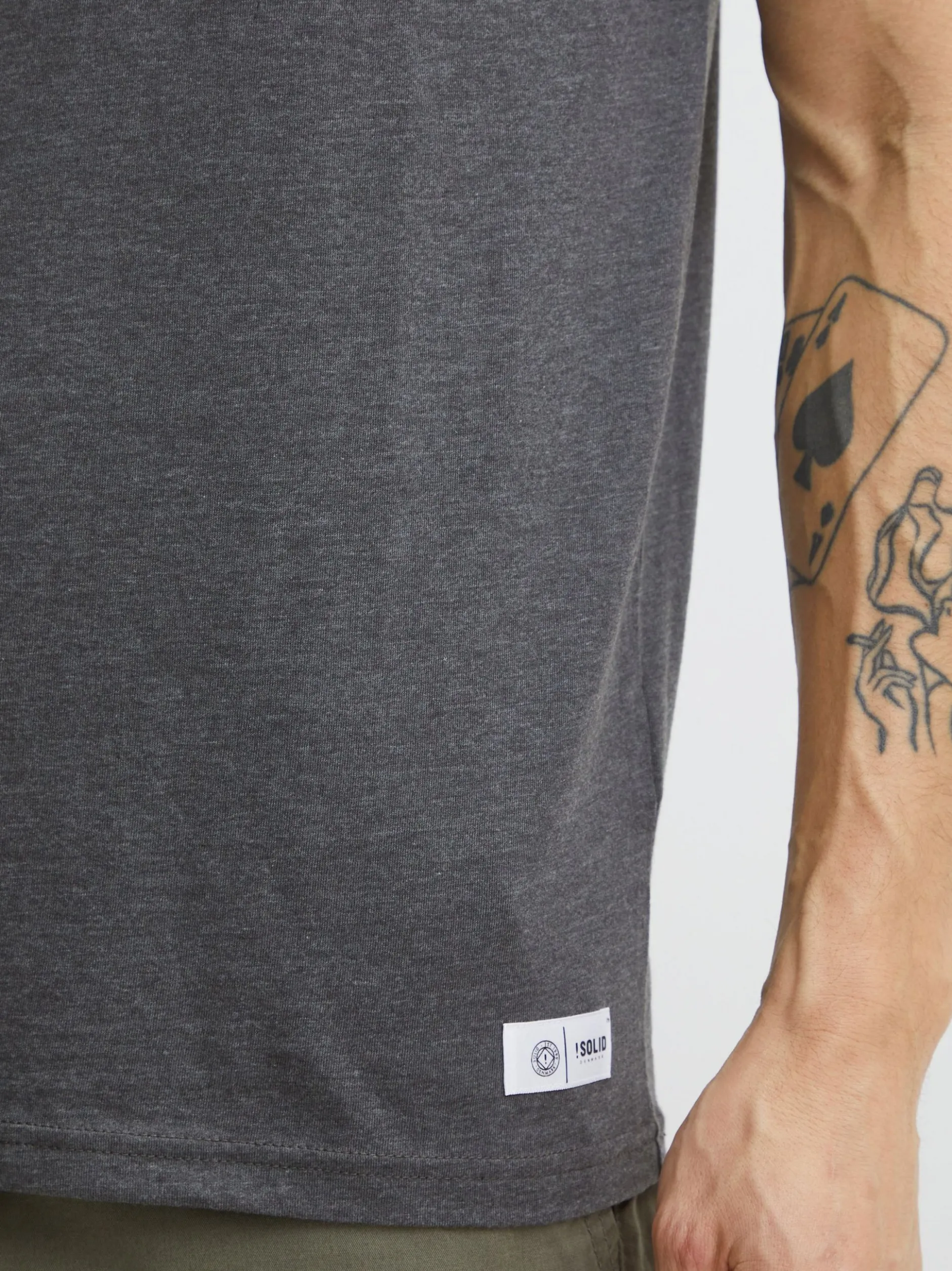 Solid Herren T-Shirt - SDManoldo in grau