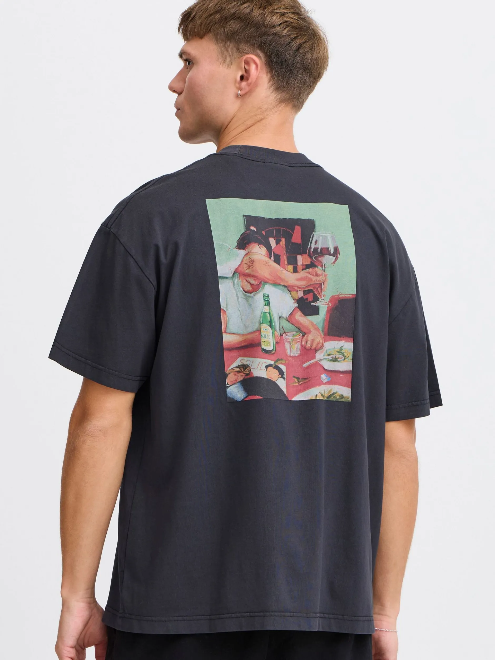 Solid Herren T-Shirt - SDNojus in schwarz