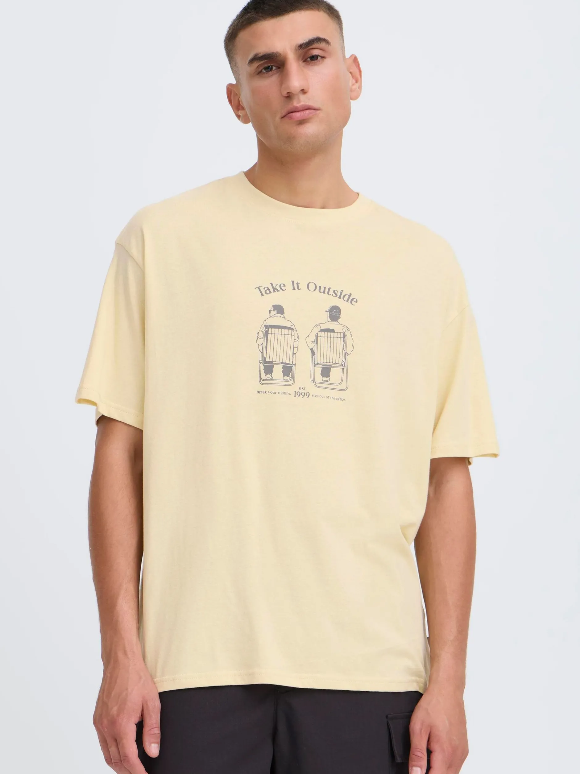 Solid Herren T-Shirt - SDTalon in vanille