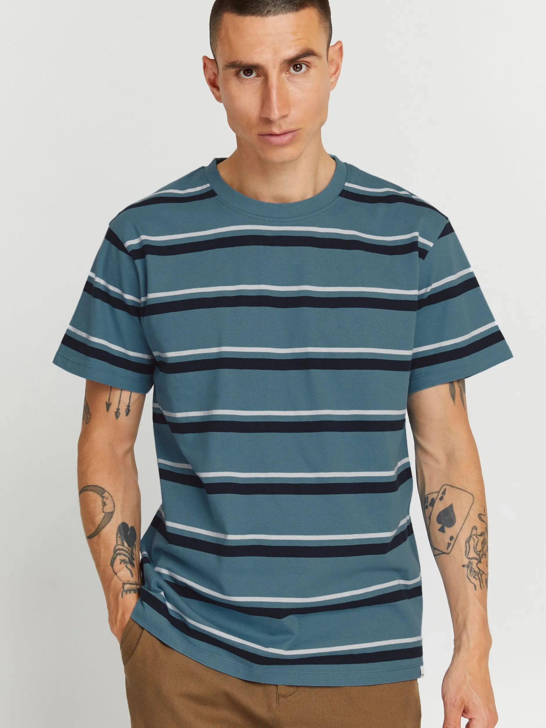 Solid Herren T-Shirt - SDVicente in blau