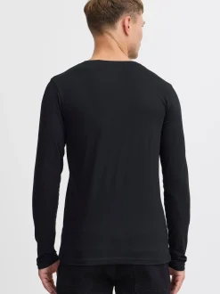 Solid Herren V-Shirt - SDBasil in schwarz