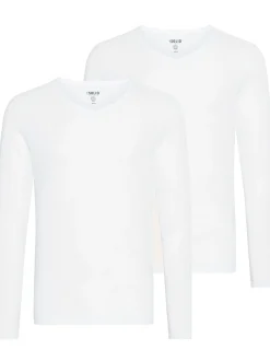 Solid Herren V-Shirt - SDBasil in weiß