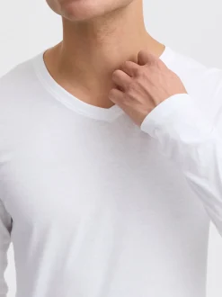 Solid Herren V-Shirt - SDBasil in weiß