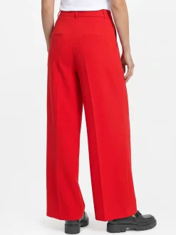 s.Oliver BLACK LABEL Damen Bundfaltenhose in rot