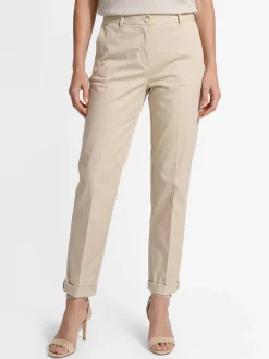 s.Oliver BLACK LABEL Damen Chino in beige - Länge: lang