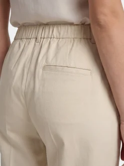 s.Oliver BLACK LABEL Damen Chino in beige - Länge: lang