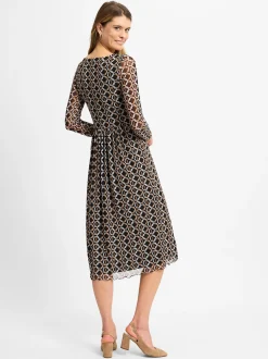 s.Oliver BLACK LABEL Damen Kleid in schwarz braun