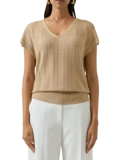 s.Oliver BLACK LABEL Damen Stricktop in beige gold
