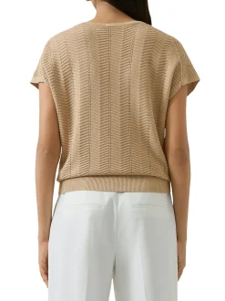 s.Oliver BLACK LABEL Damen Stricktop in beige gold
