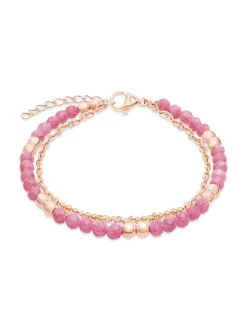 s.Oliver Damen Armband - Colorful Beads in roségold