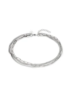 s.Oliver Damen Armband - Fine Layers in silber