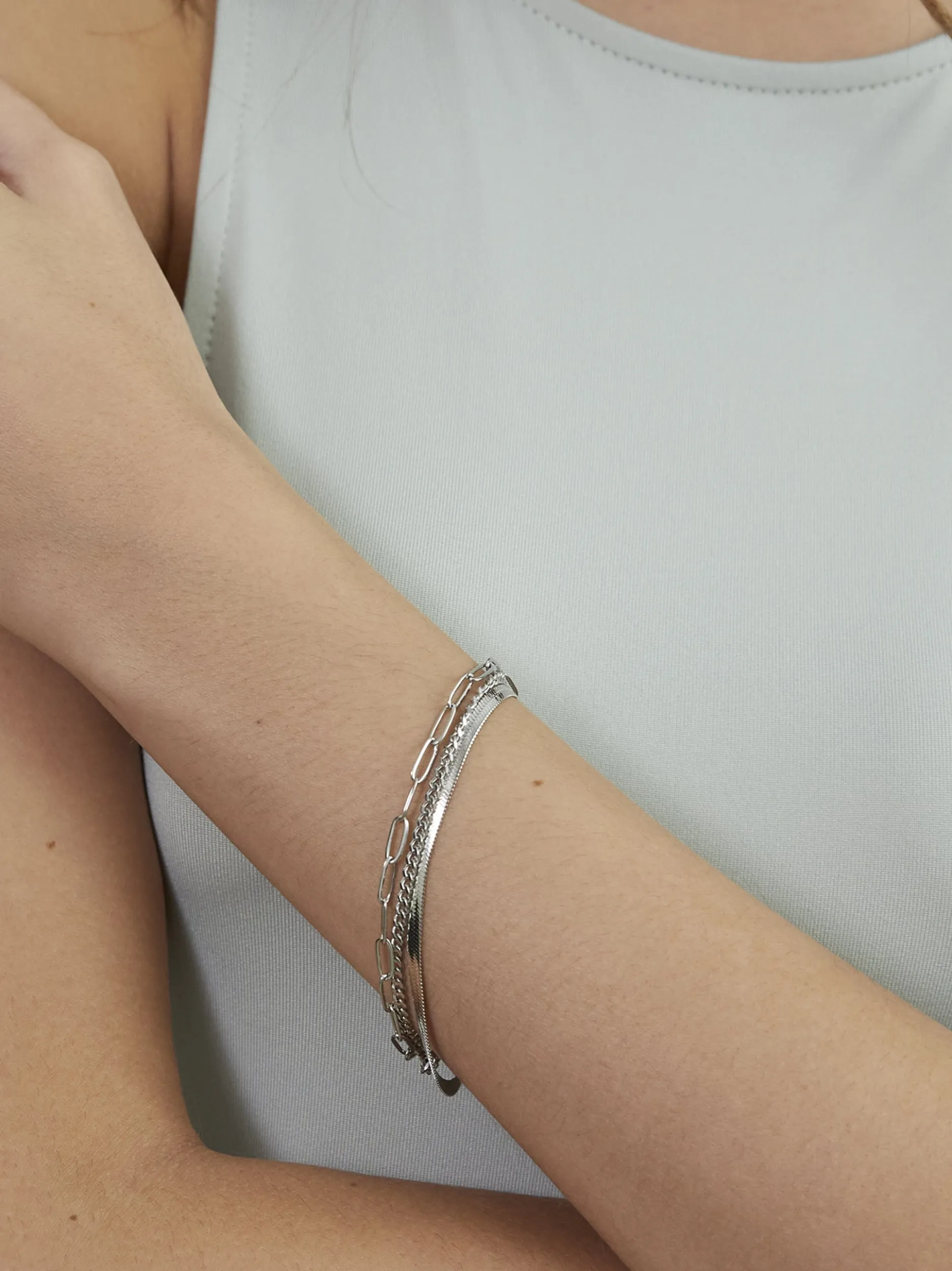 s.Oliver Damen Armband - Fine Layers in silber